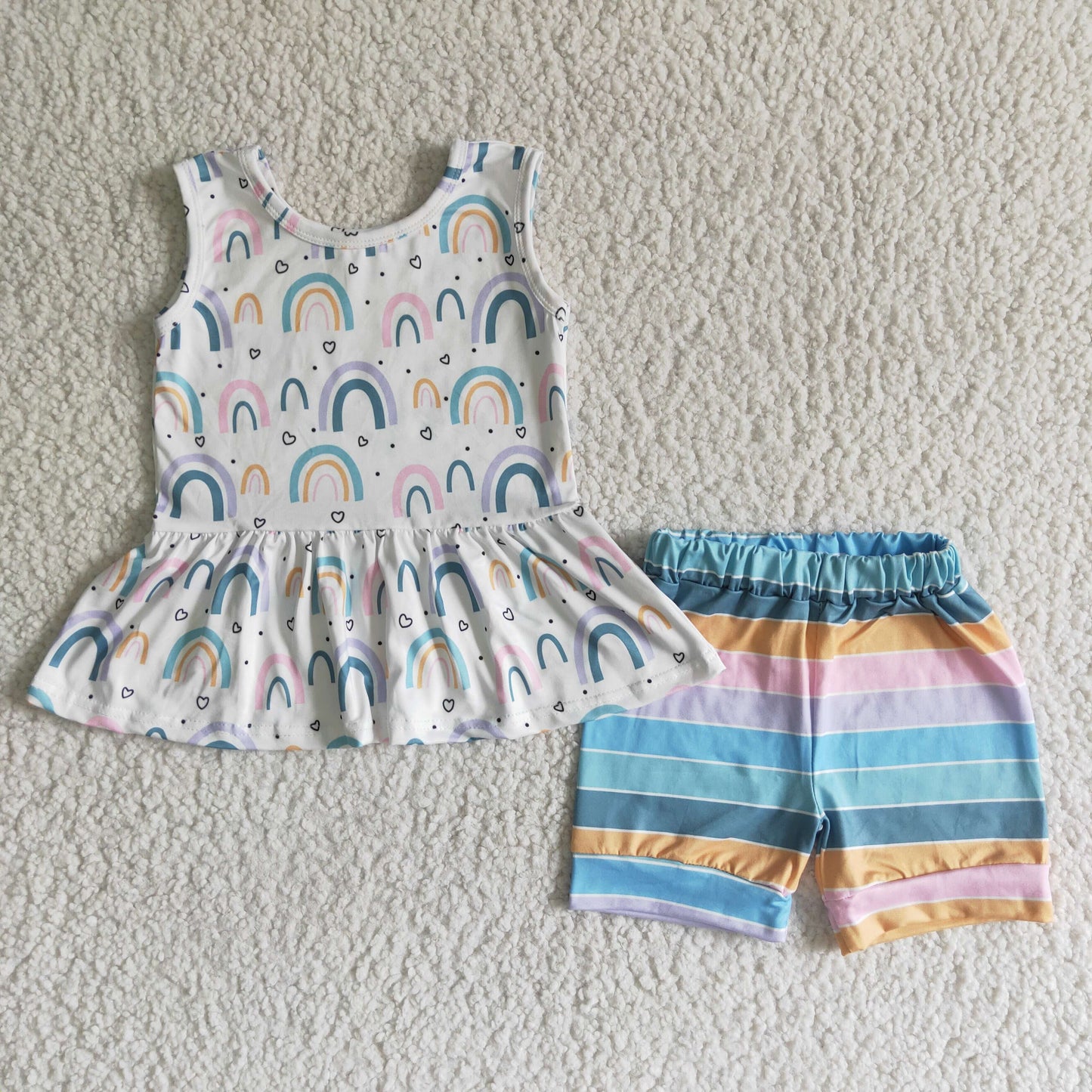 Sleeveless top and shorts summer outfits GSSSO0011
