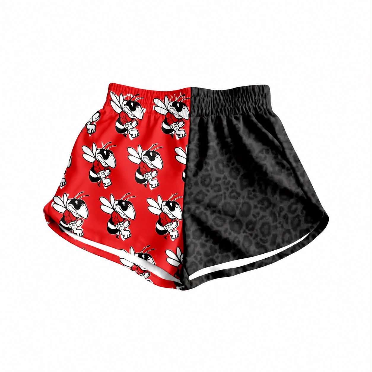 (Custom Design Preorder MOQ 5) Teams Hornet Leopard Print Girls & Women Sports Bottom Shorts