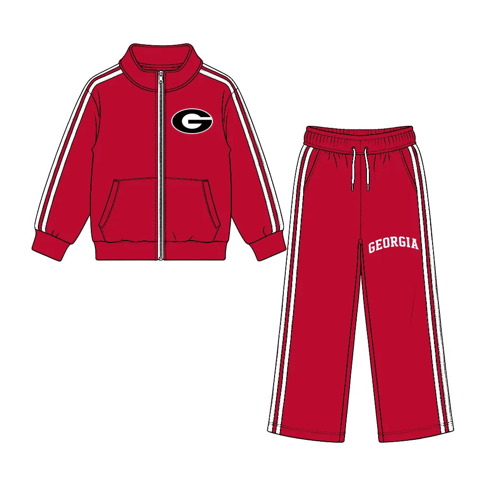 Preorder( 5 MOQ) Baby Girls Georgia Jacket Top Wide Leg Pants Outfit
