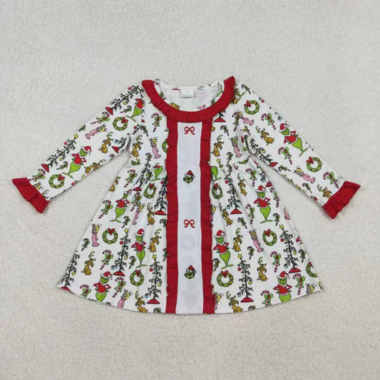 Sibling Embroidery Bows Baby Girls Tunic Ruffle Pant Christmas Clothes Sets Ruffle Rompers