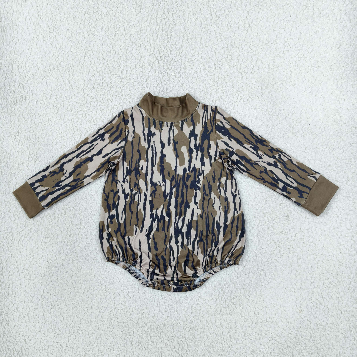 Sibling Baby Boys Girls Camo Choker Long Sleeve Romper