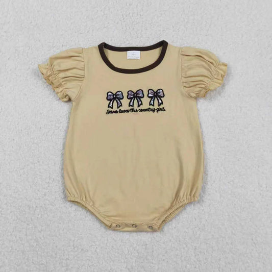Sibling Baby Embroidery Country Kids Jesus Love Me Camo Shorts Clothes Sets Rompers