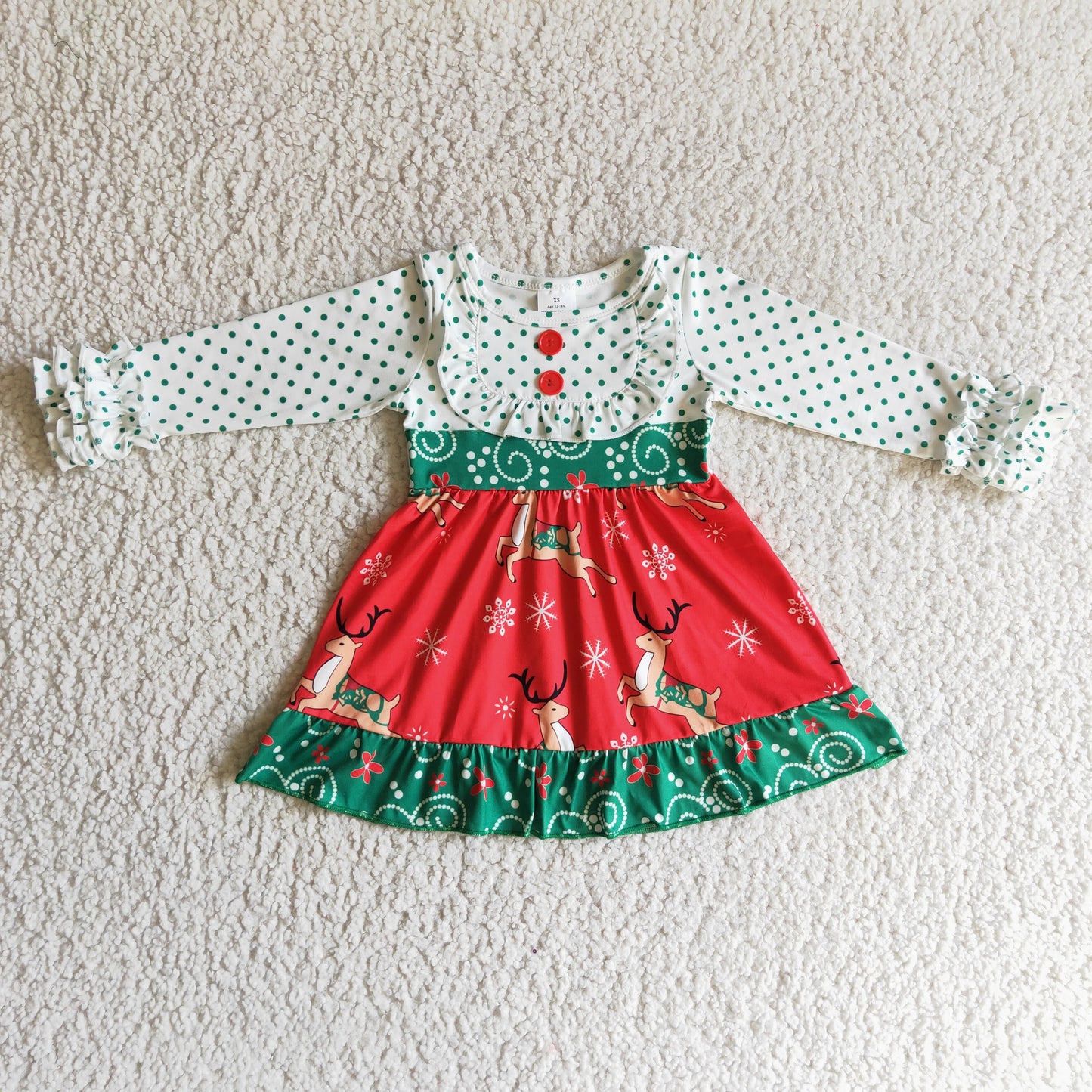 Girls Christmas dress 6 A26-14