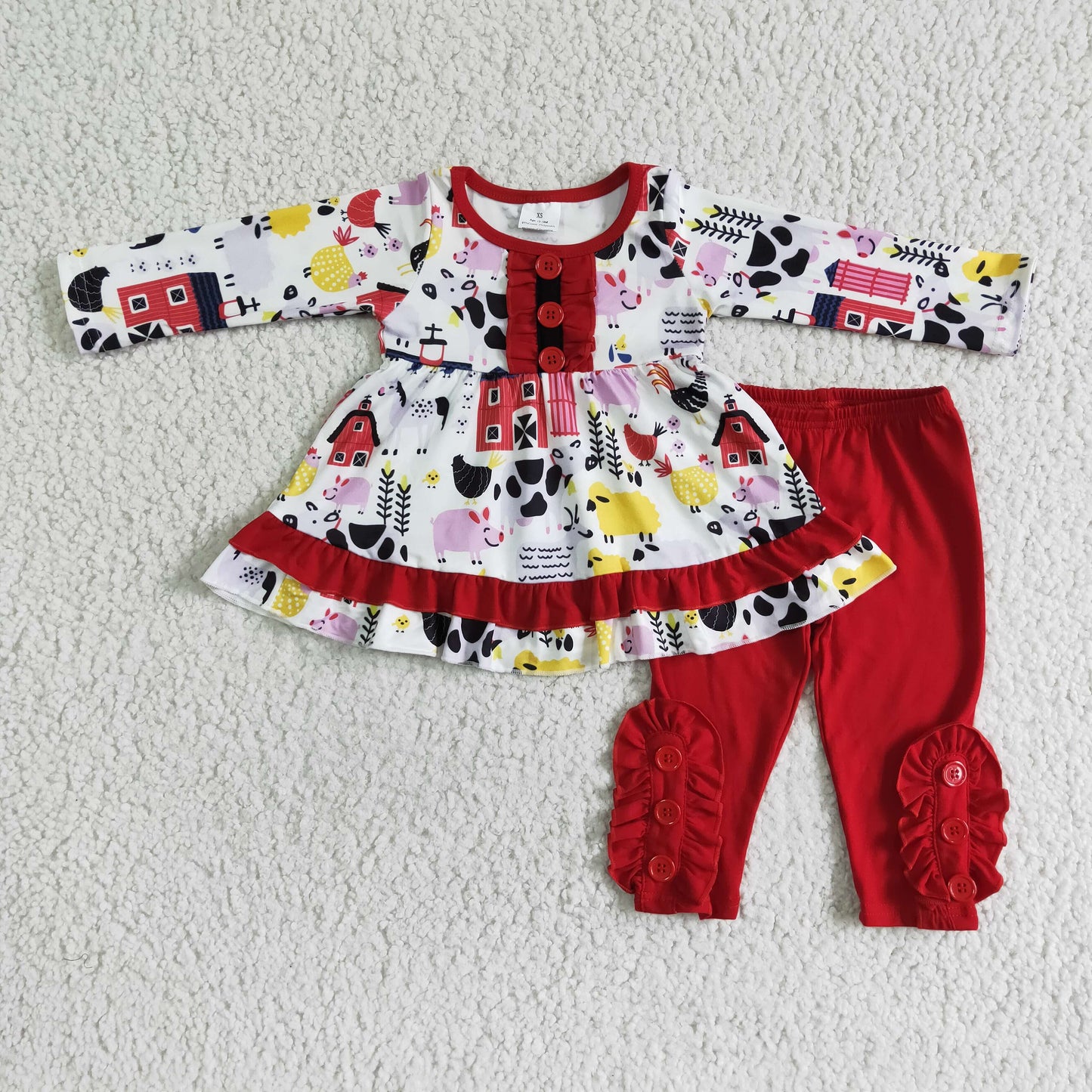 Girls fall ruffles outfits 6 A8-17
