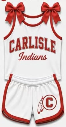 Preorder (moq 5) Baby Girls Carlisle Sleeveless Top With Short Team Clothes Sets