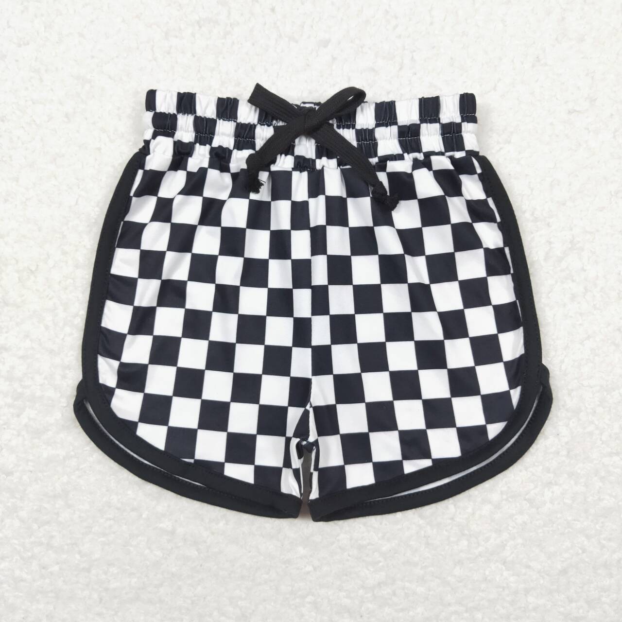 Vinyl Pink Top Plaid Shorts Clothes Set Mommy and Me Family Matching Wear