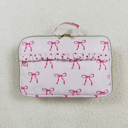 Baby Girls Pink Bows Lunch Dinnder Picnic Box Bags