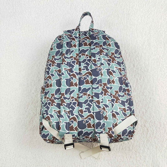 Baby Kids Boys Green Hunting Camo Backpack Zip Back Bags