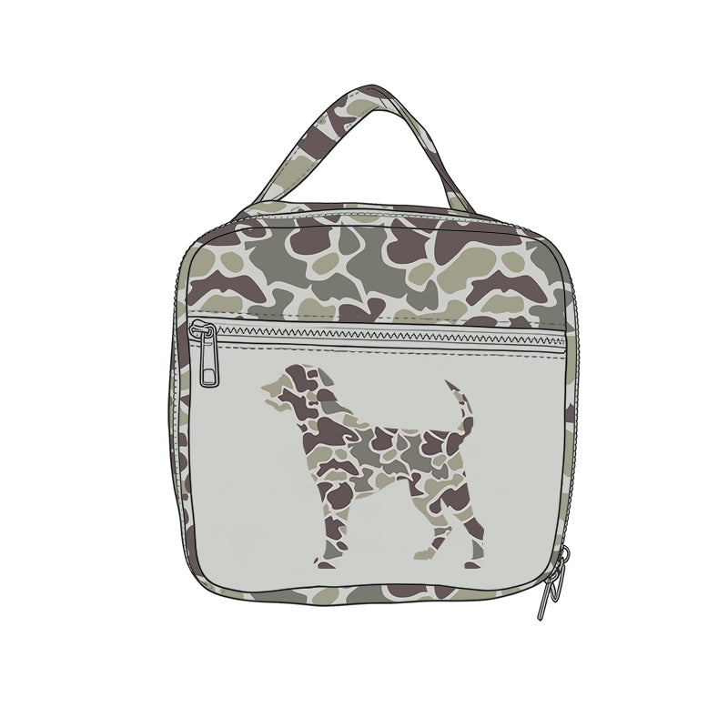 6.29 Kids Boys Old School Camo Dog Lunch Box Preorder