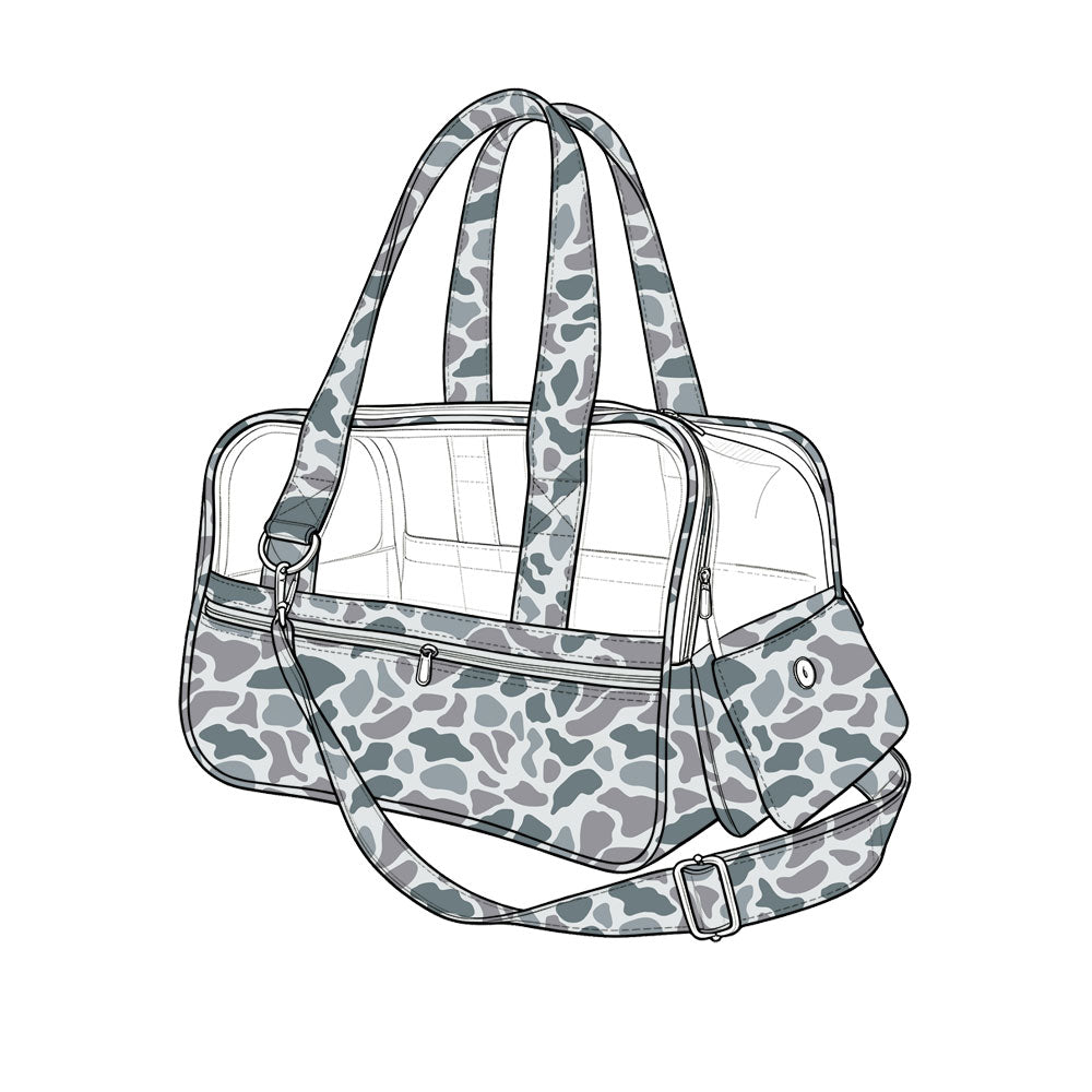 7.13 BA0399 Preorder Kids Girls Boys Grey Camo Pet Carrier Bags