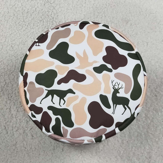BA0466 Embroidery Rabbits Baby Kids Southern Khaki Camo Easter Bucket Bag