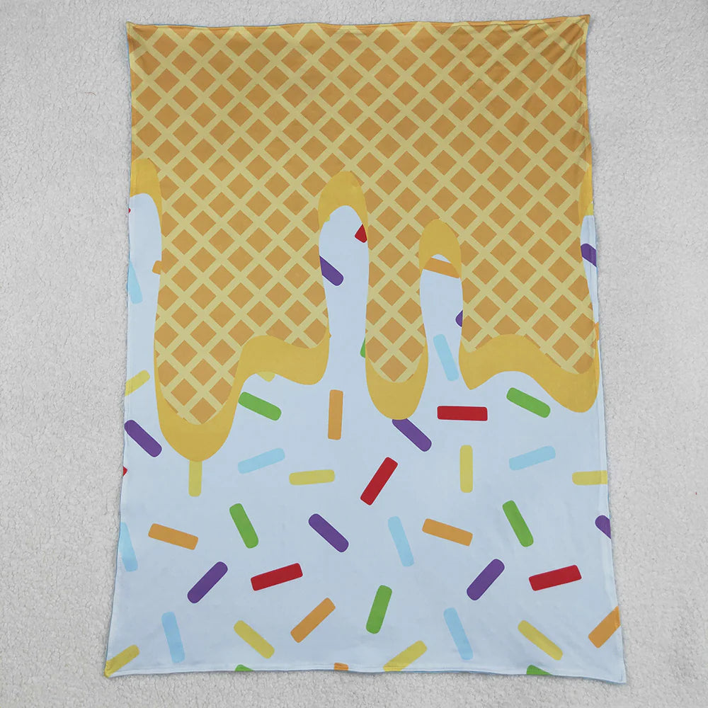Baby Toddler Sibling Ice Cream Drips Minky Blankets