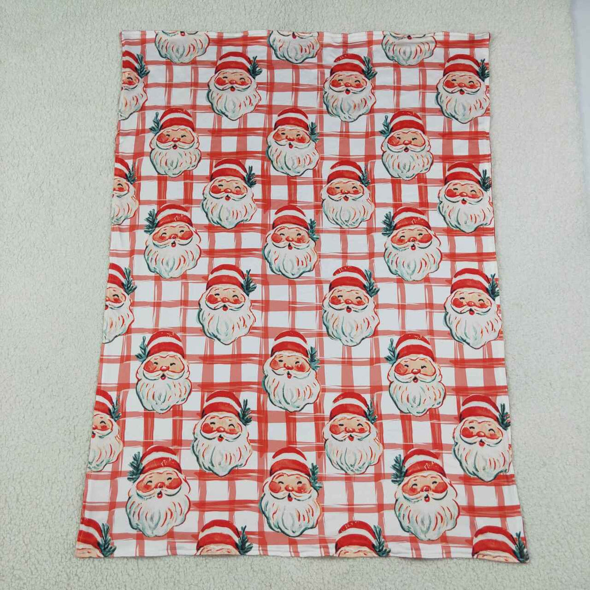 Santa Checkered Print Family Christmas Pajamas Styles