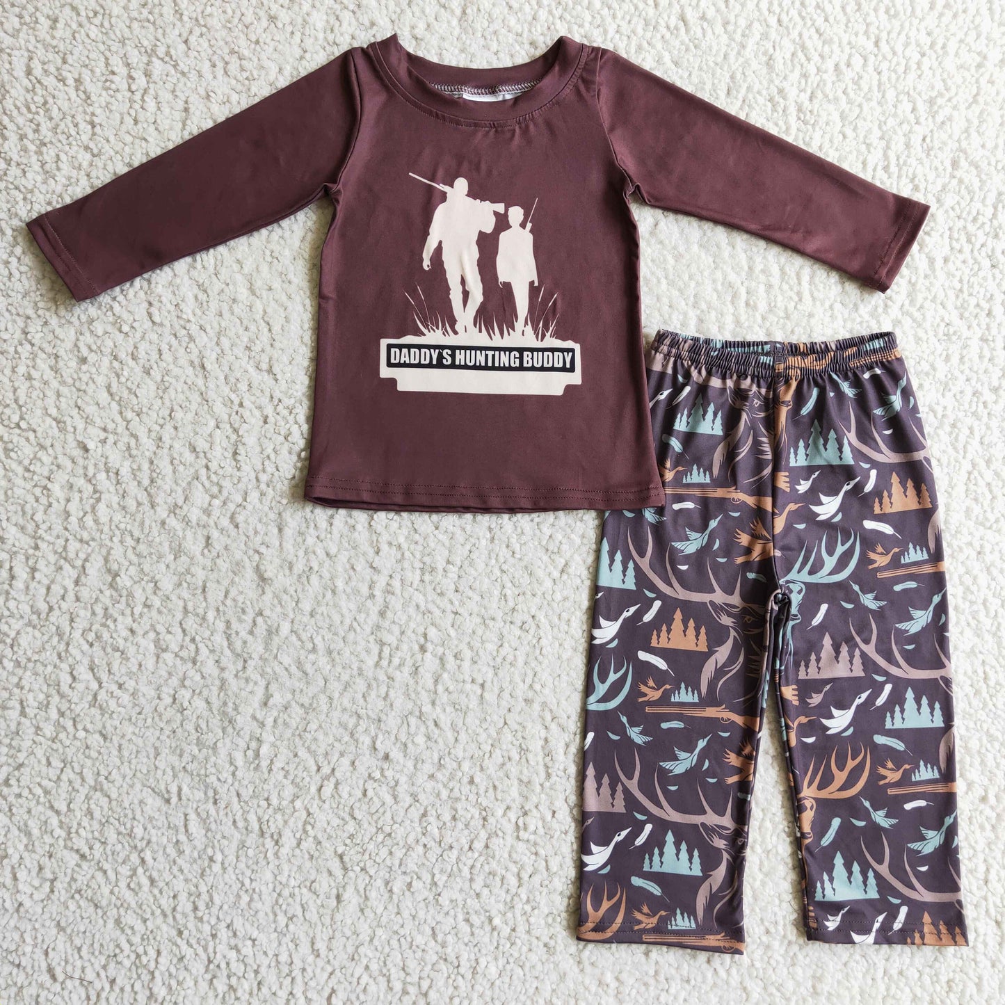 Boys Dady's hunting buddy design fall outfit BLP0125