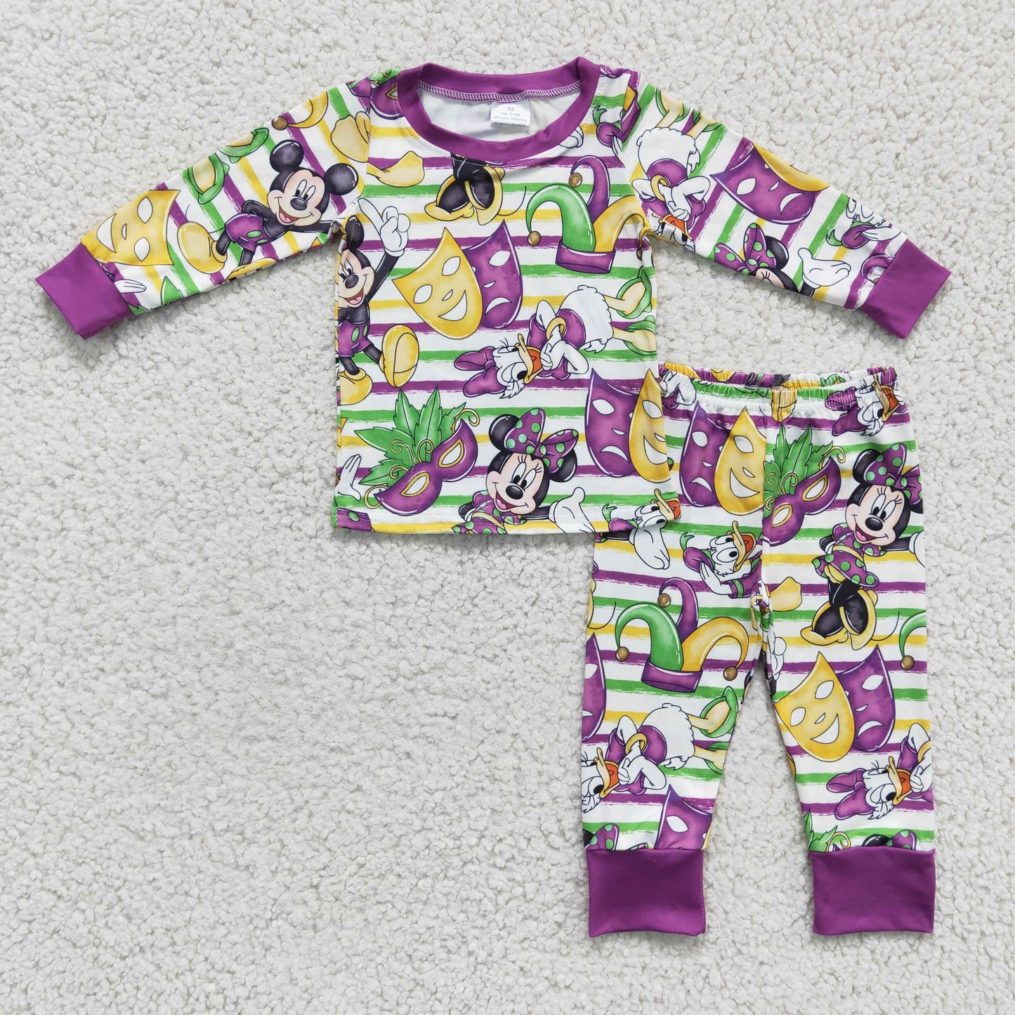 Boys Mardi Gras design pajama set BLP0139