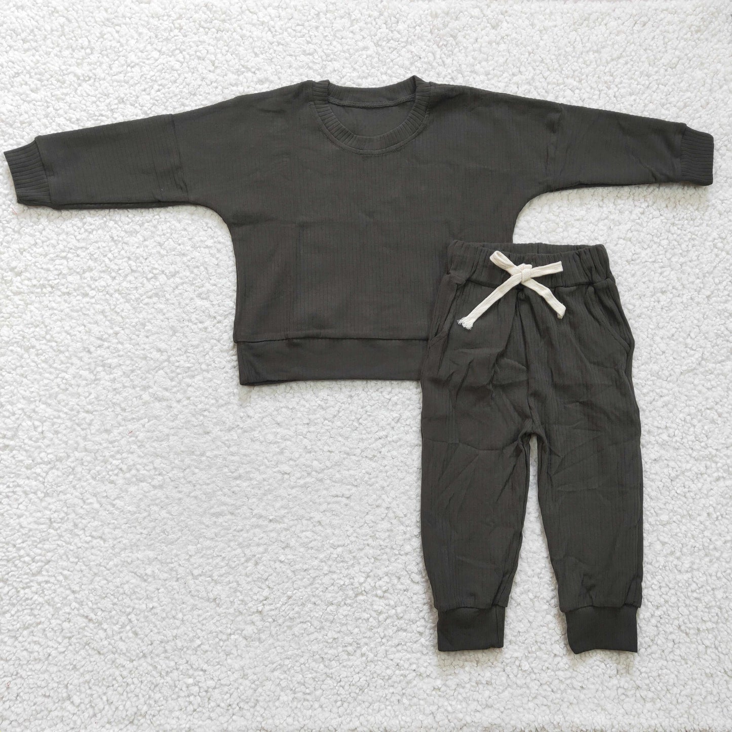 Boys black cotton long sleeve outfits BLP0160