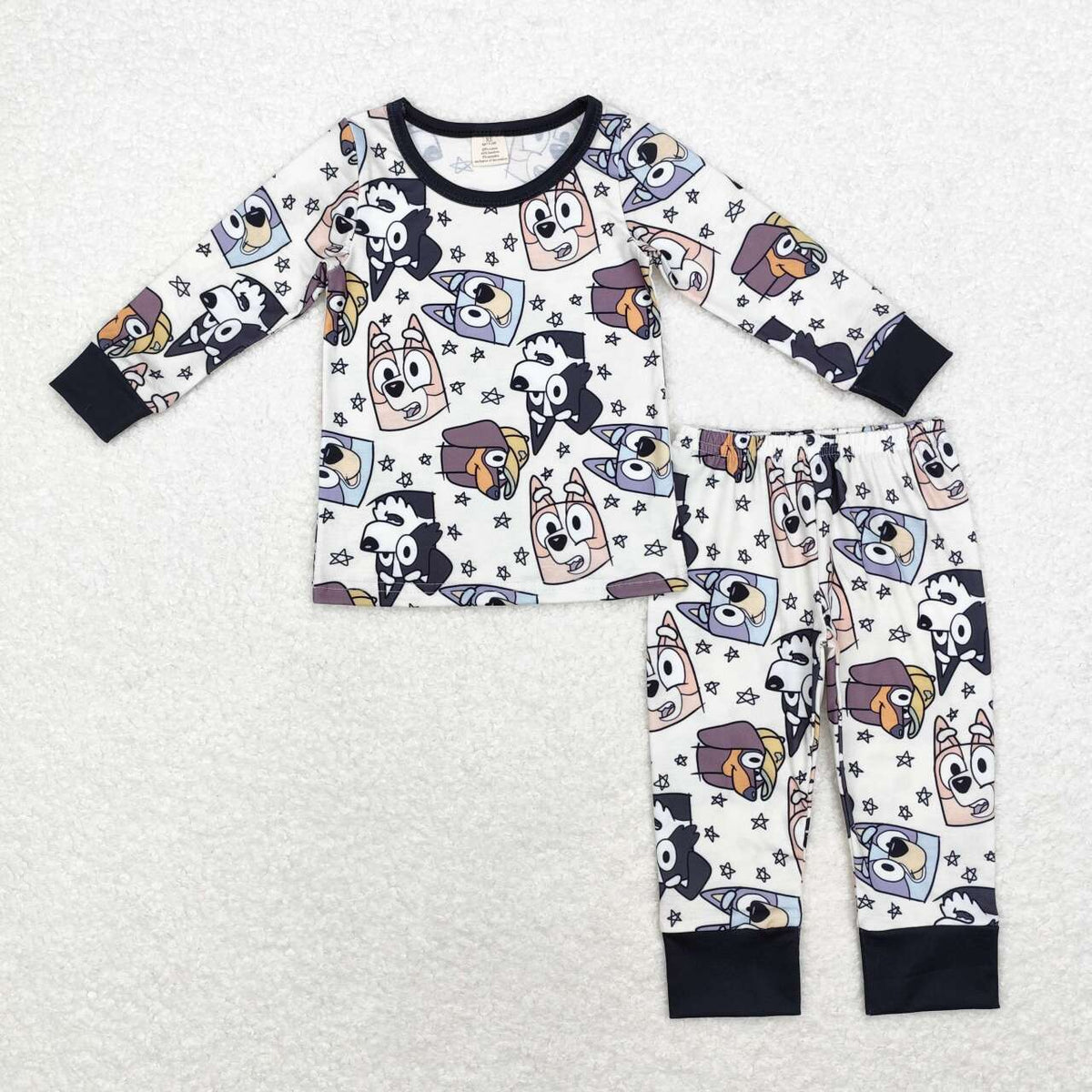 BLP0561 Cartoon Dog Stars Print Long Sleeve Pants Boys Pajamas Clothes Set