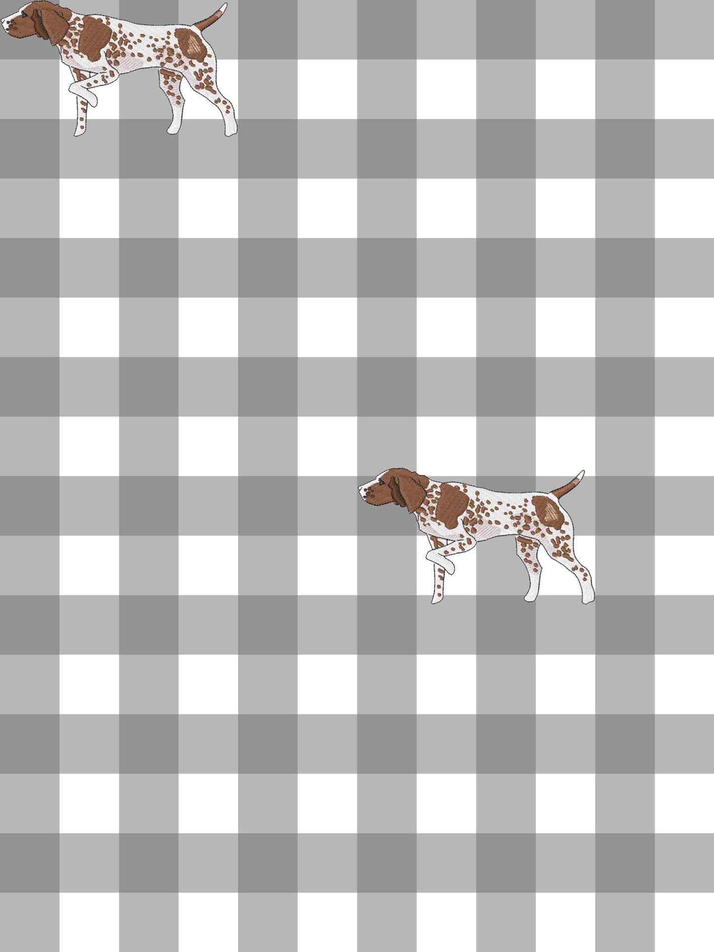 4.16 Toddler Boys Hunting Dog Brown Long Sleeve Top with Gingham Pants Outfit Preorder