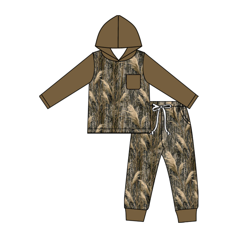 5.11 Toddler Boys Bulrush Long Sleeve Hoodie Top with Jogger Outfit Preorder