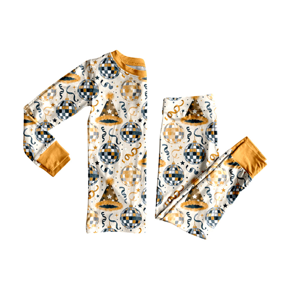 8.1 Preorder Kids Boys Happy New Year Party Long Sleeve Pajama Set