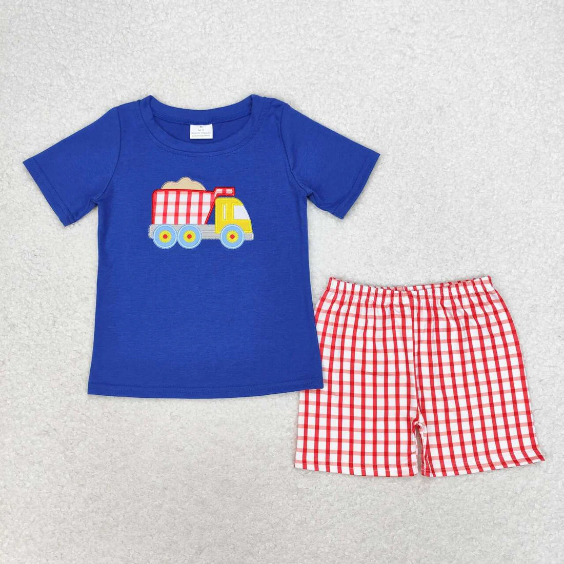 Sibling Baby Boys Embroidery Cars Planes Top Pockets Short Clothes Sets 3-6M to 7-8T