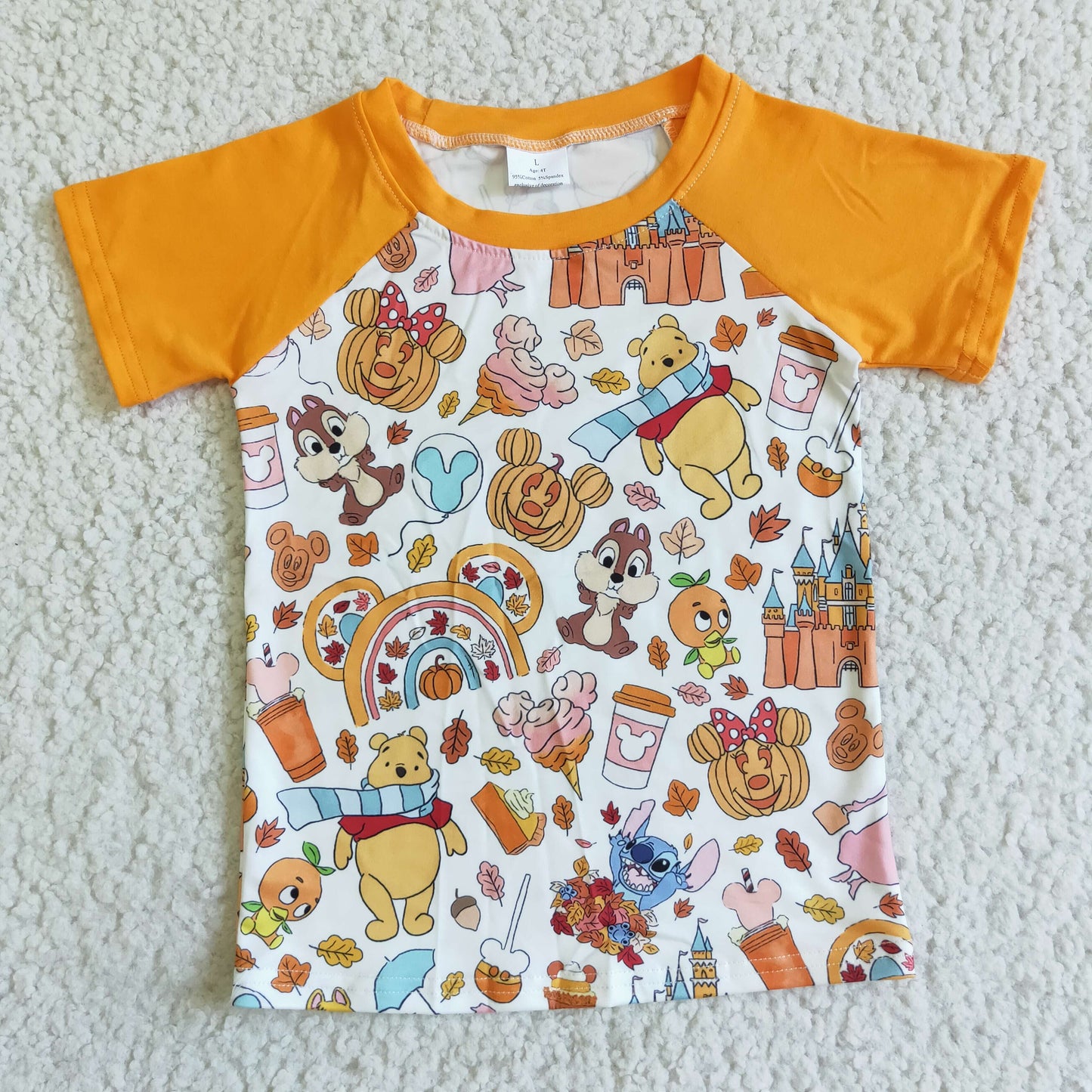 Cute little bear Halloween fall pumpkin shirts BT0044