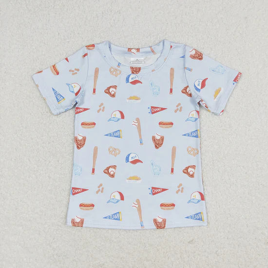 Sibling Boys Baby Girls Baseball Short Sleeve Tee Shirts Tops