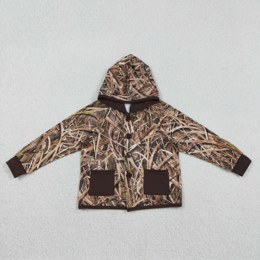 Sibling Baby Boys Southern Camo Pockets Button Hoodies Jackets Top