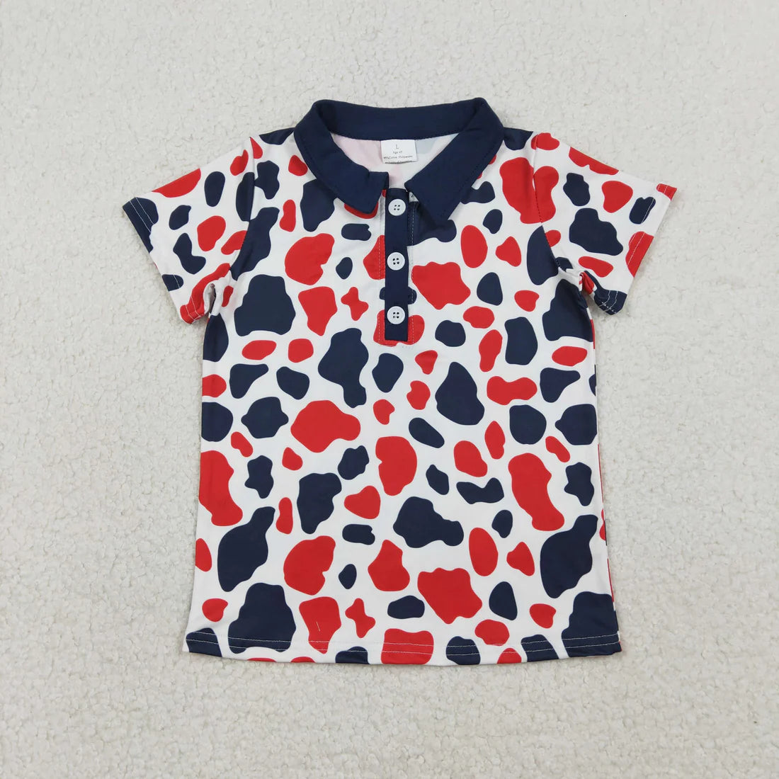 Sibling Baby Boys Short Sleeve 4th of July Button Polo Shirts Top