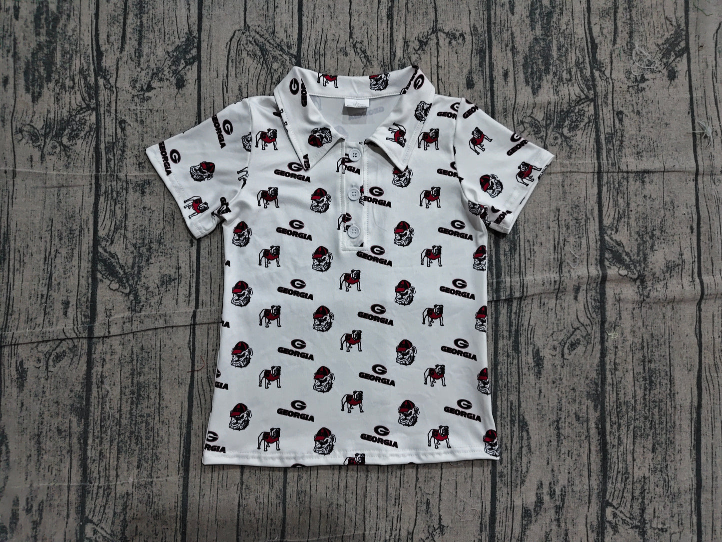 Baby Boys Grey Georgia Football Team Short Sleeve Polo Shirt Preorder