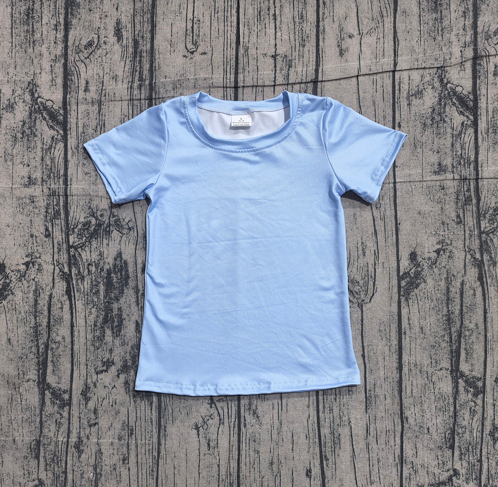 BT1761 Hunting Dog Blue Print Boys Short Sleeve Tee Shirts Top