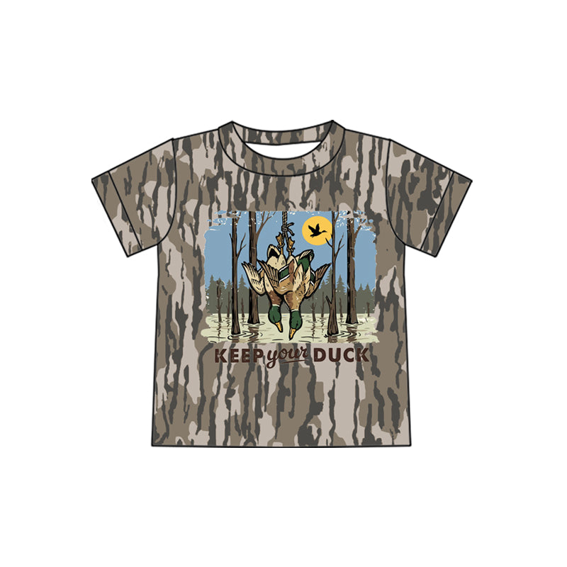 4.3 Toddler Boys Camo Keep Your Duck Hunting Graphic T-Shirt Preorder