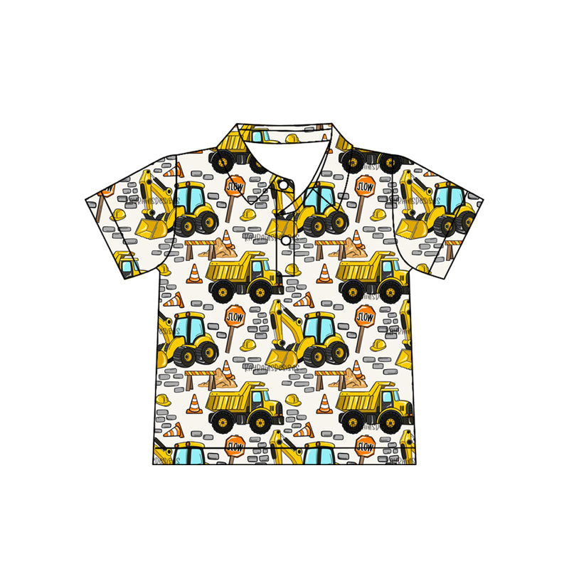 4.13 BT1789 Preorder Excavator Boys Polo Tee Shirts Top