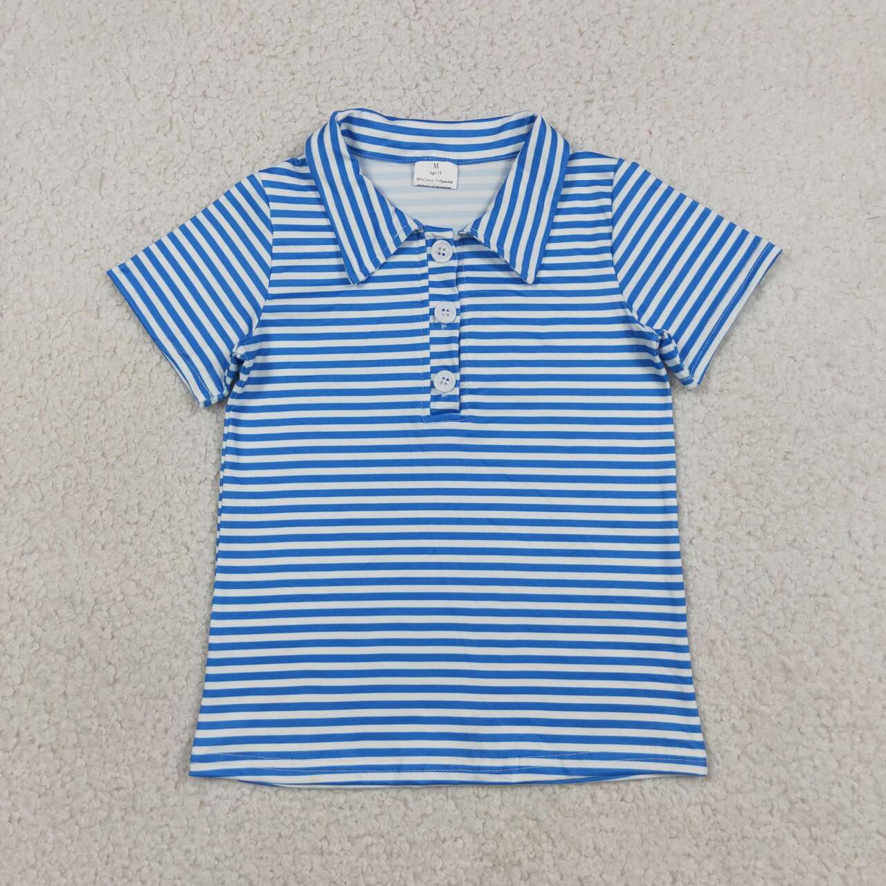 Sibling Baby Boys Striped Short Sleeve Polo Shirt Top