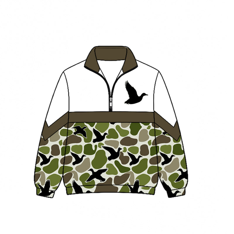 6.19 Baby Boys Camo Mallard Duck Long Sleeve Pullover Top Preorder
