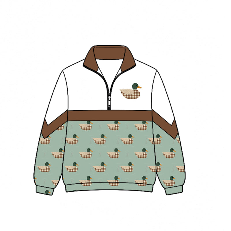 6.19 Baby Boys Mallard Duck Long Sleeve Pullover Top Preorder