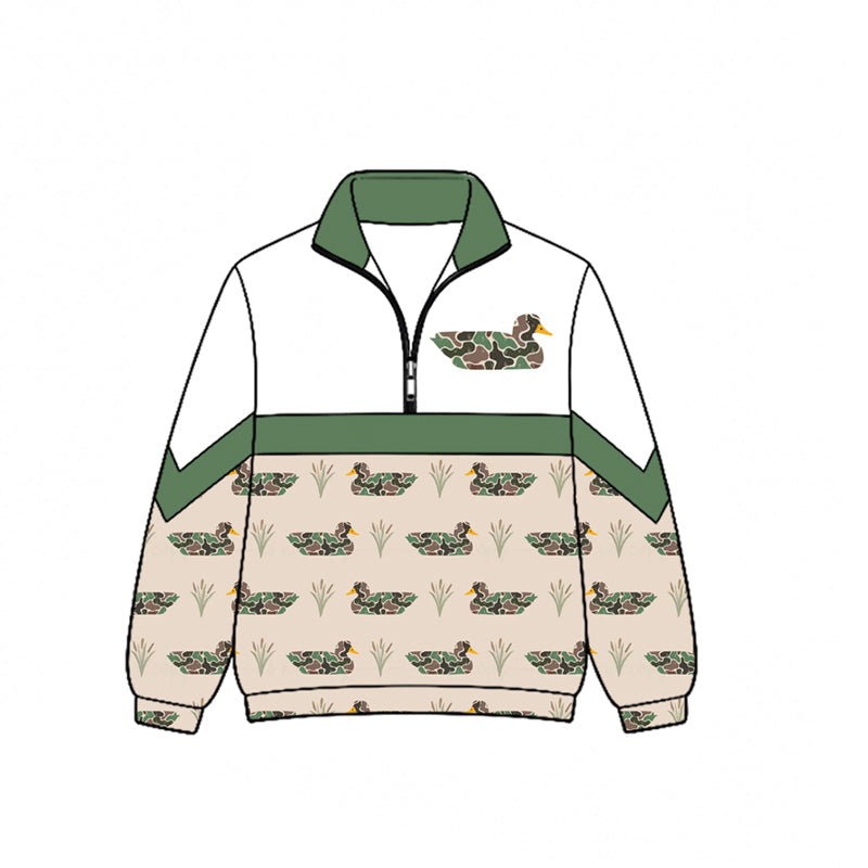 6.19 Baby Boys Camo Duck Long Sleeve Pullover Top Preorder
