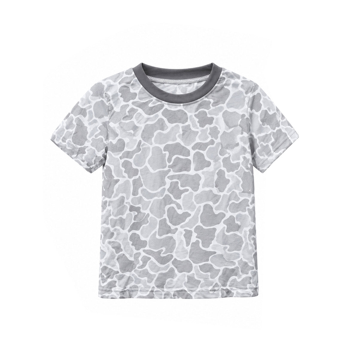 10.15 Preorder BT2005 Grey Camo Print Boys Short Sleeve Tee Shirts Top
