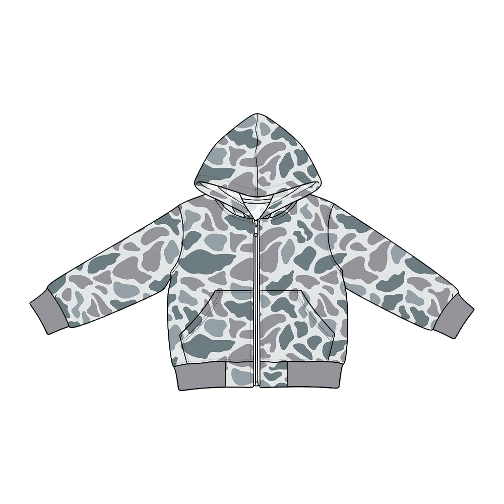 10.21 BT2011 Preorder Kids Girls Grey Camo Denim Jacket