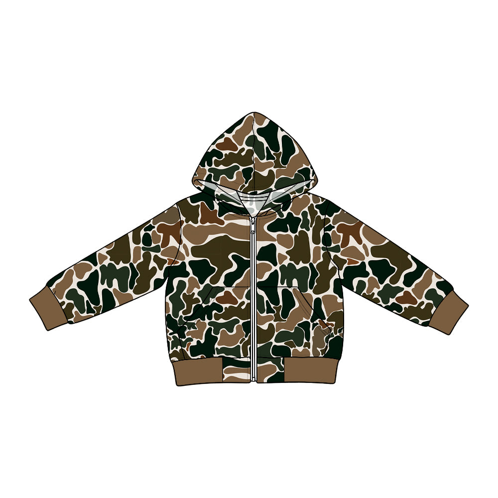 10.21 BT2013 Preorder Kids Girls Dark Brown Camo Denim Jacket