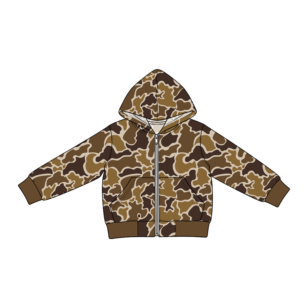 10.21 BT2015 Preorder Kids Girls Light Brown Camo Denim Jacket
