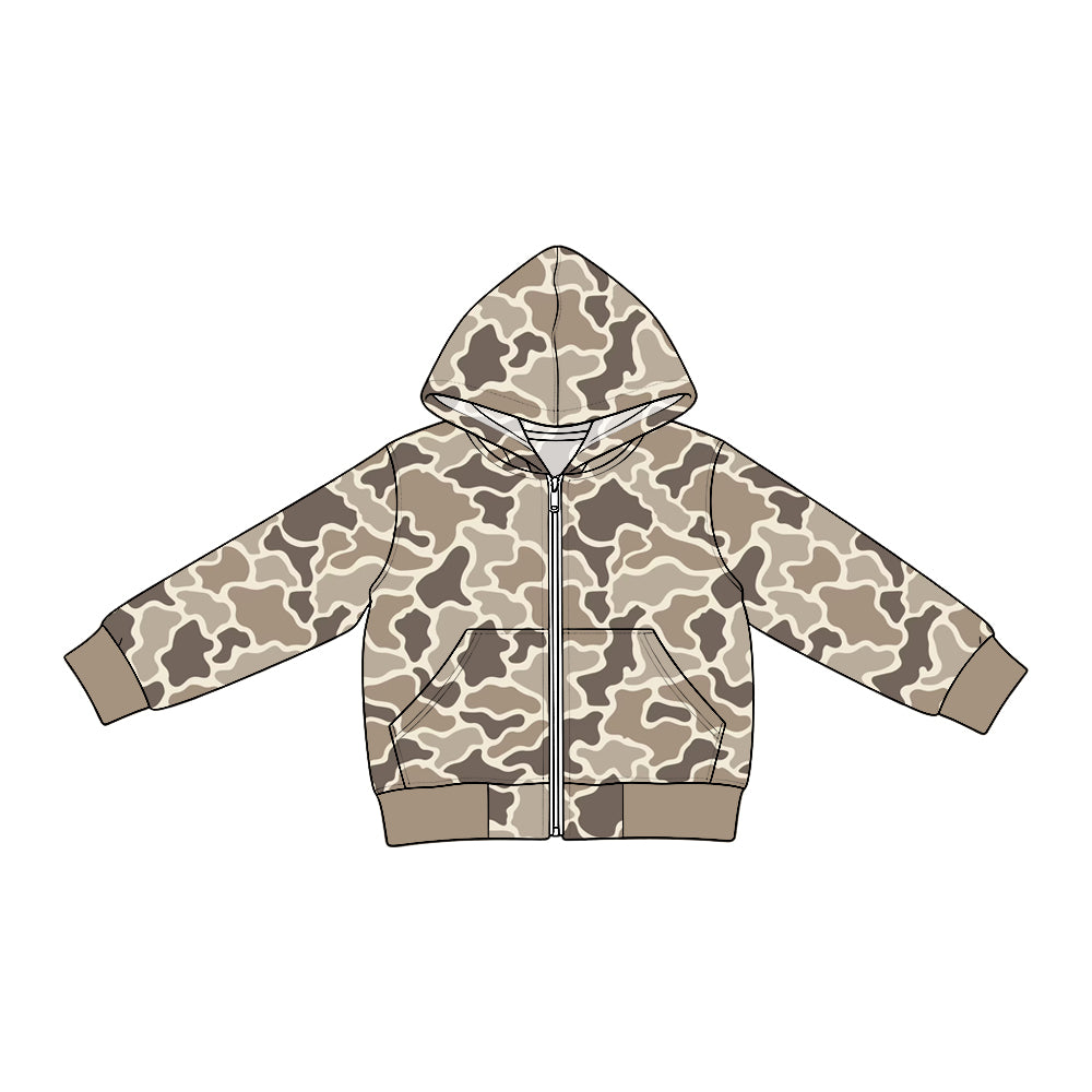10.21 BT2020 Preorder Kids Girls Brown Khaki Camo Denim Jacket