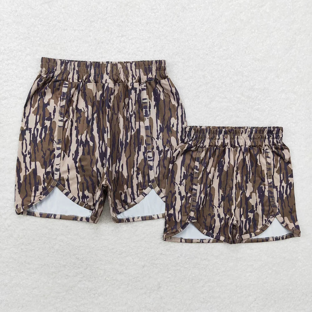 Mommy and Me Camo Shorts Set - Matching Mother Daughter Camouflage Casual Shorts