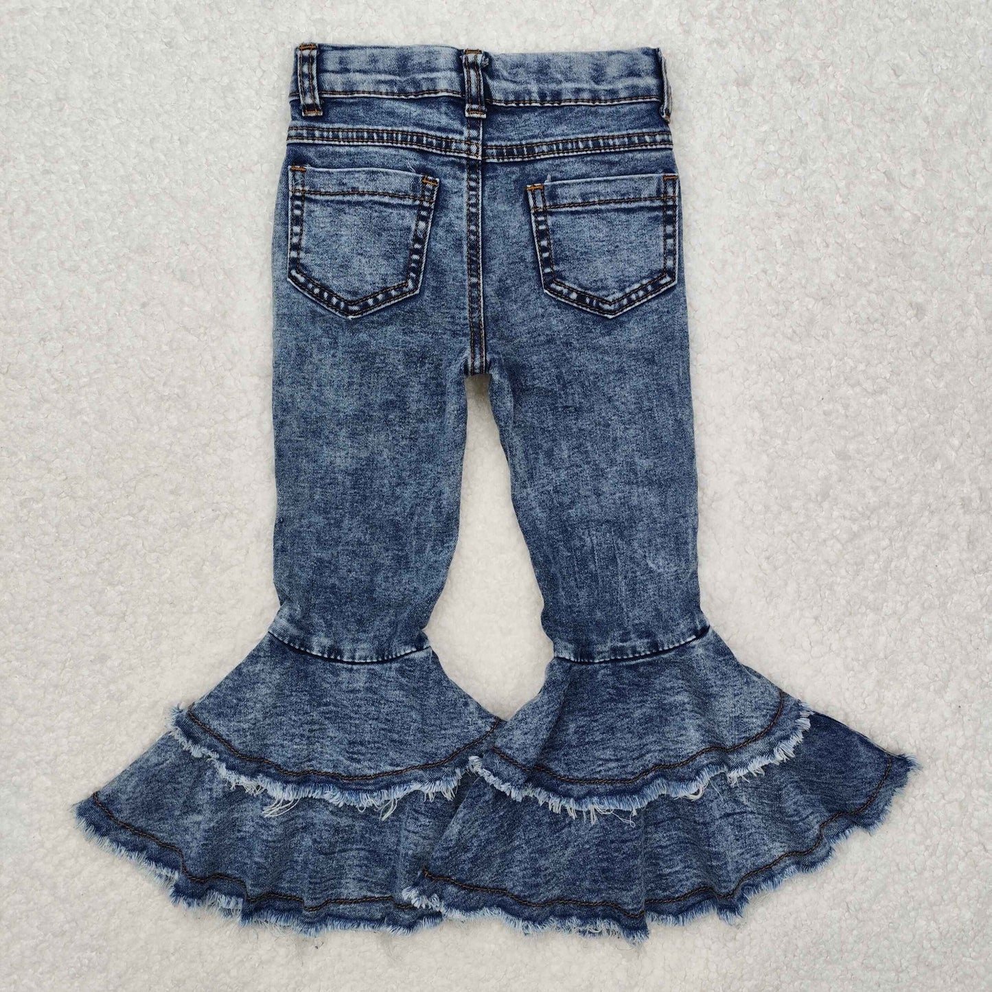Bell bottom hole jeans C1-13