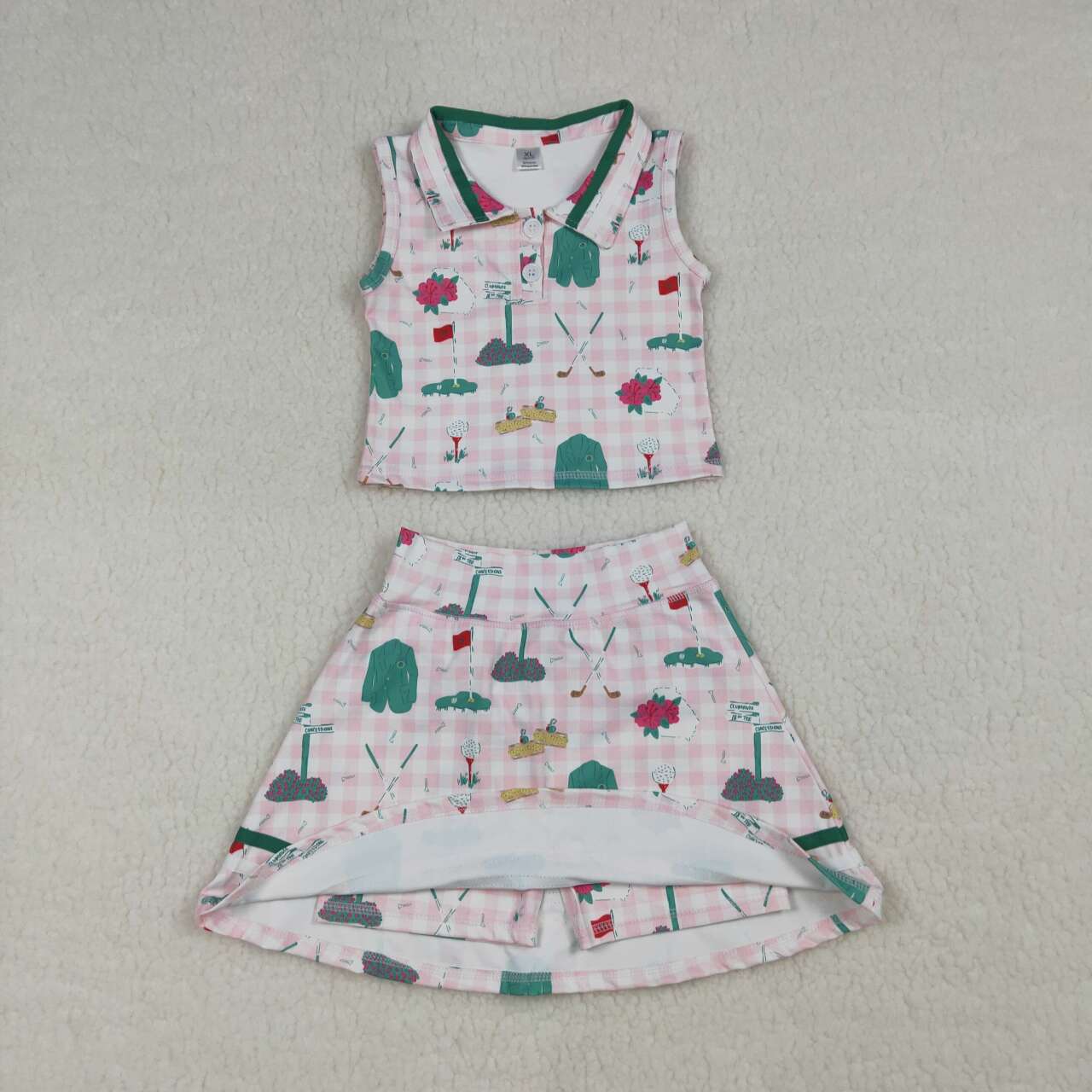 GSD3520 Baby Girls Golf Sleeveless Top With Skirt Active Outfit