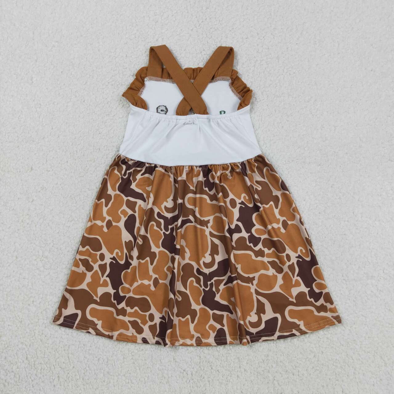 Baby Girls Hunting Mallard Duck Dog Camo Strap Knee Length Dress