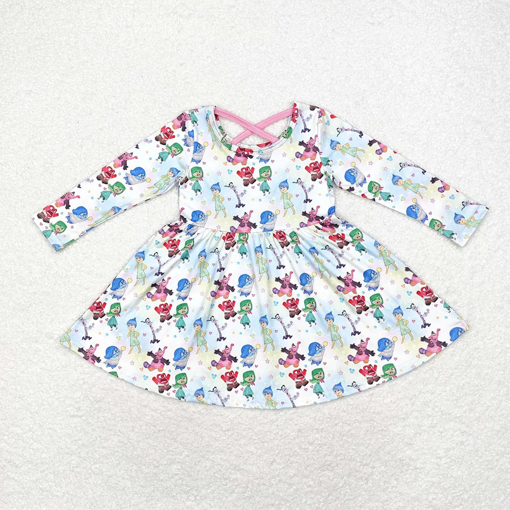 Sibling Baby Girls Cartoon Outfit and Dress