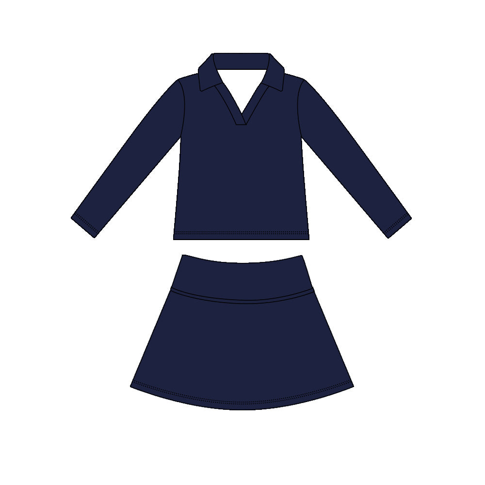 4.15 Navy Pullover Top with Skort Active Outfit Preorder