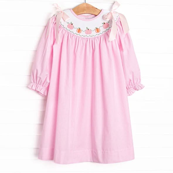6.18 Preorder GLD1643 Pumpkin Pink Print Girls Fall Dress