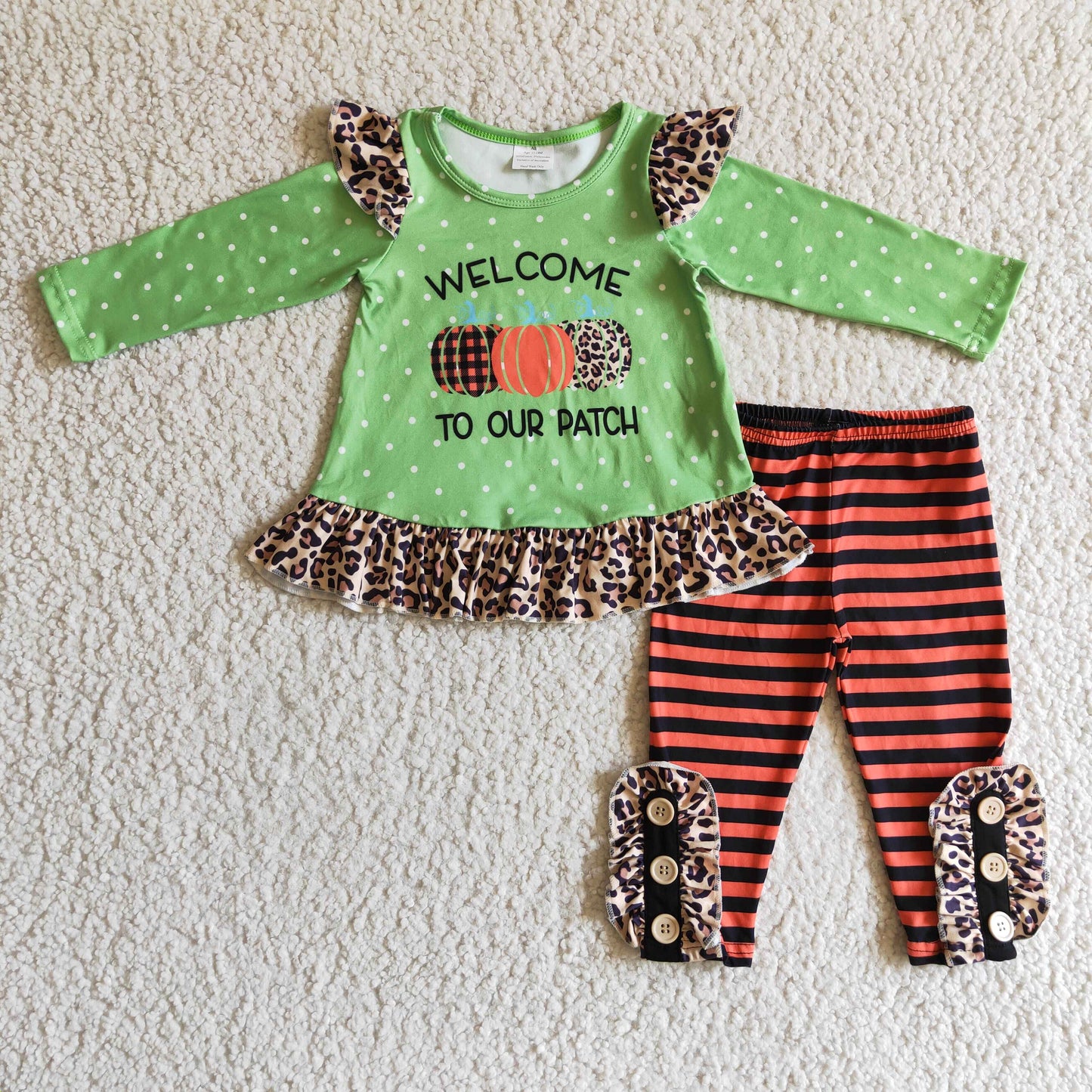 Girls fall pumpkin outfits GLP0038